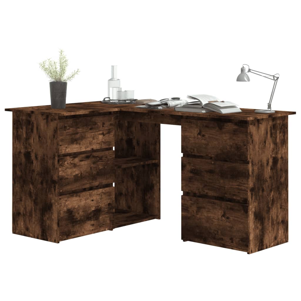 Eckschreibtisch Weiß 145x100x76 cm Holzwerkstoff