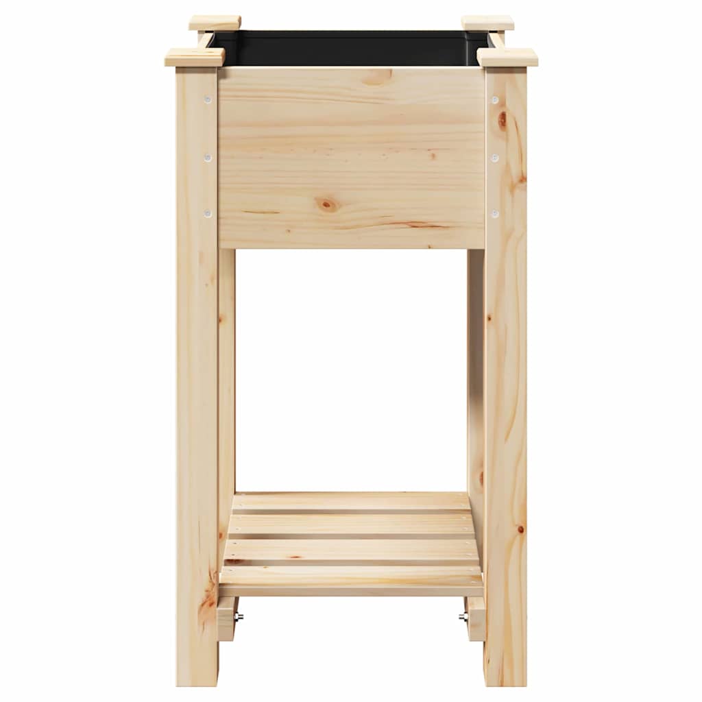 Garten-Pflanzgefäß mit Regal Beige 45 x 45 x 76,5 cm