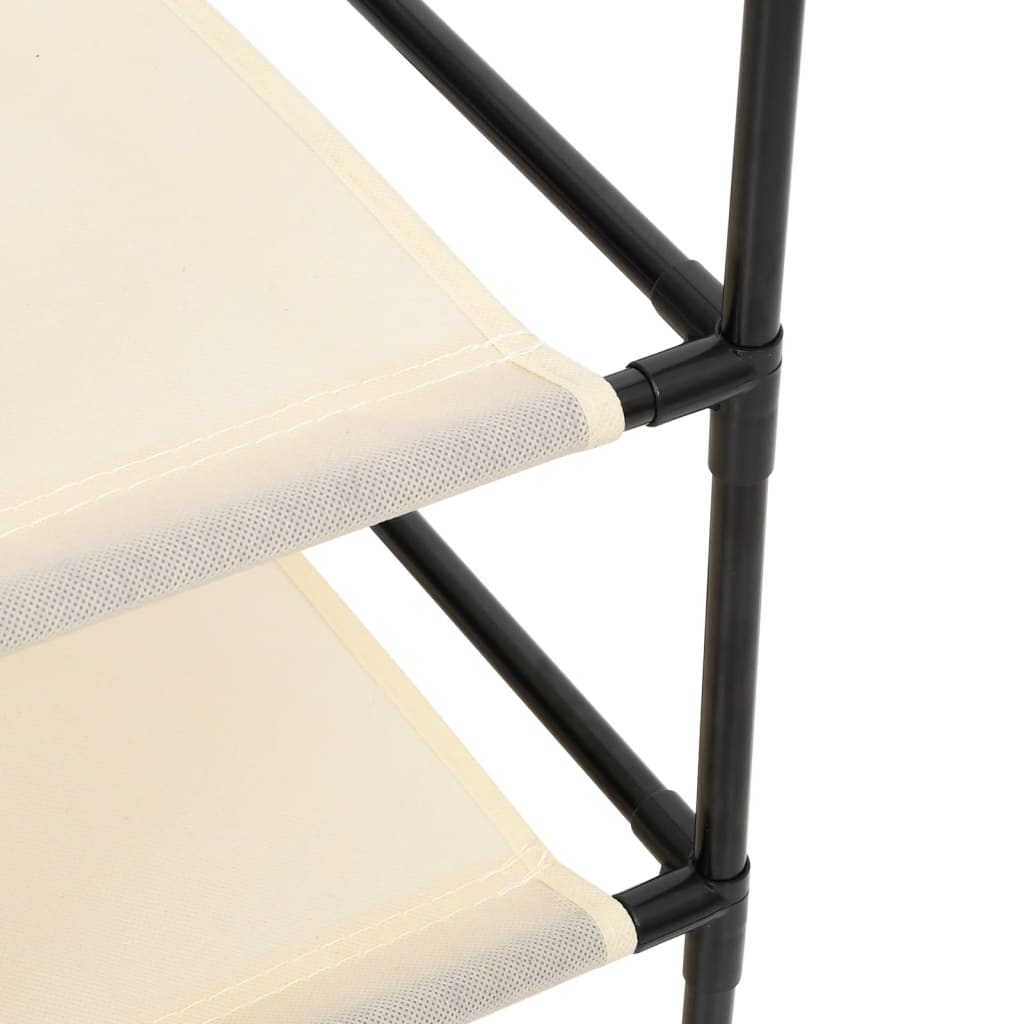Lagerschrank mit 4 Stoffkörben Schwarz 63×30×71 cm Stahl
