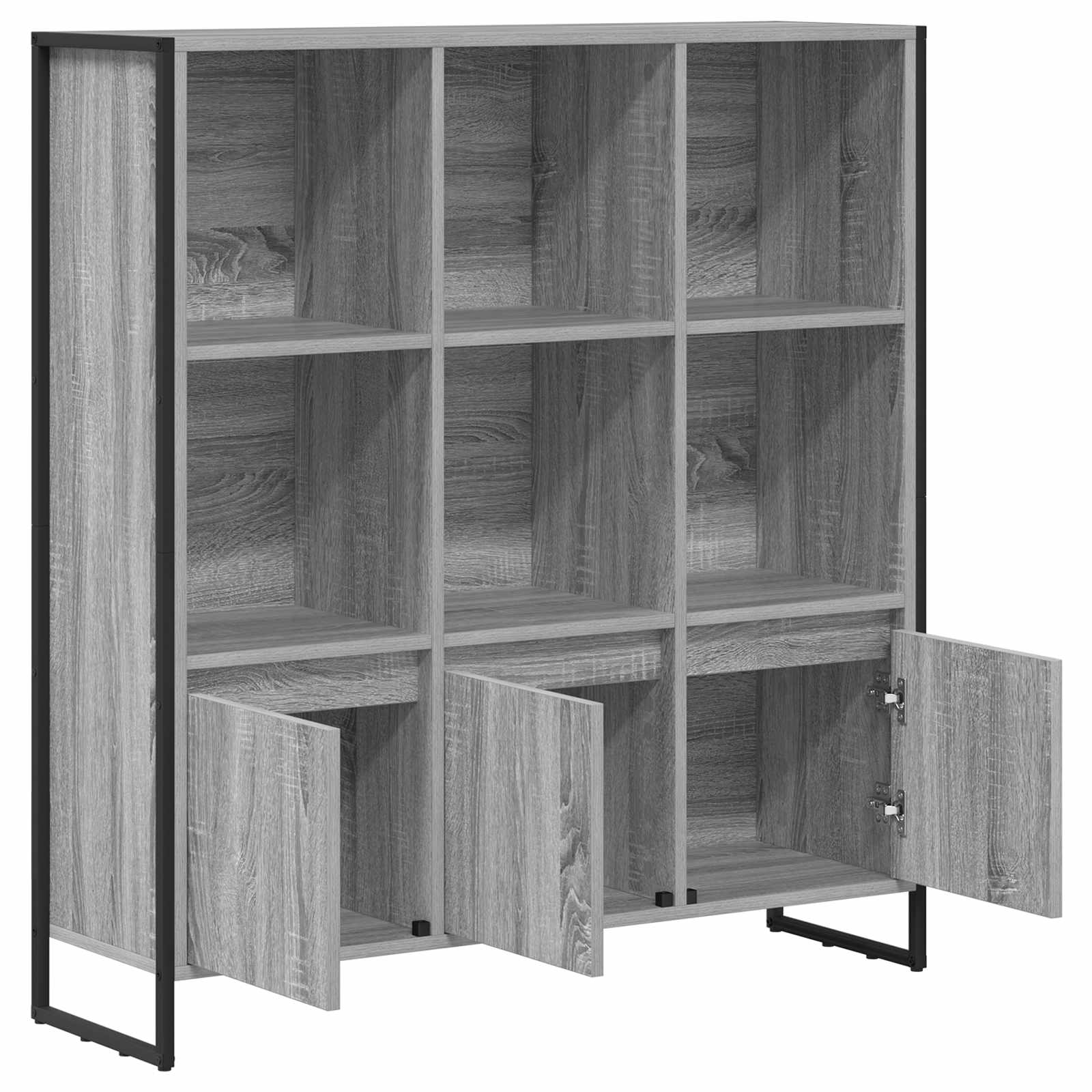 Bücherregal 2 pcs Schwarz Eichen-Optik 99,5 x 30 x 108 cm
