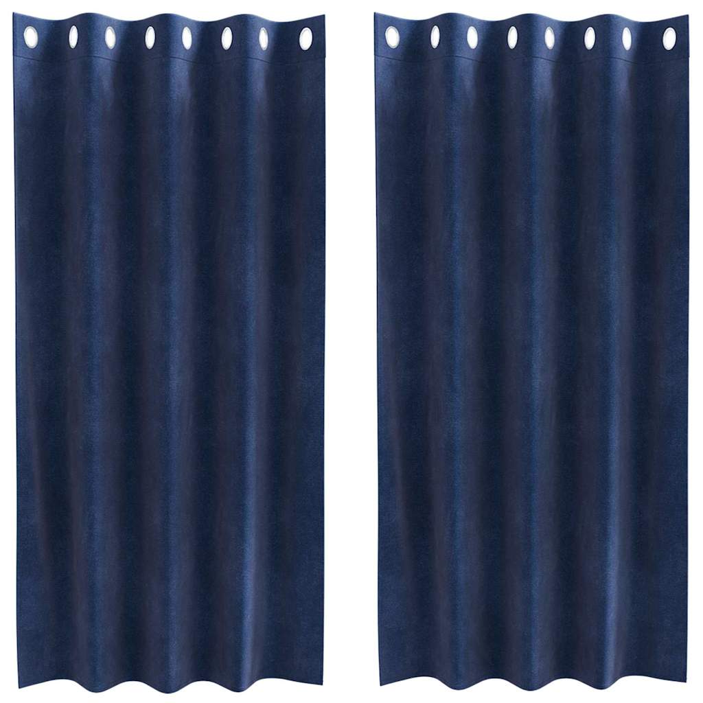 Verdunkelungsvorhänge 2 pcs Schwarz 140 x 140 cm Samt