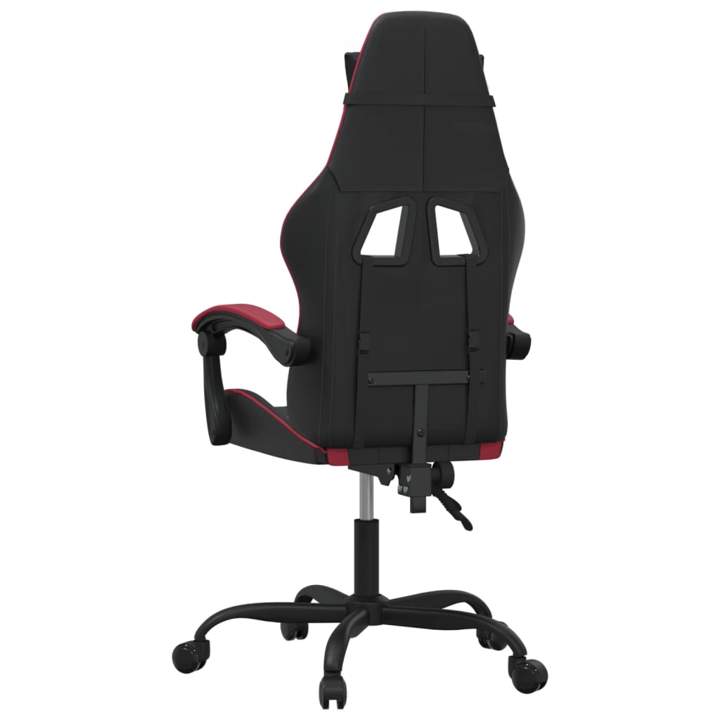 Gaming-Stuhl Drehbar Schwarz und Rot Kunstleder