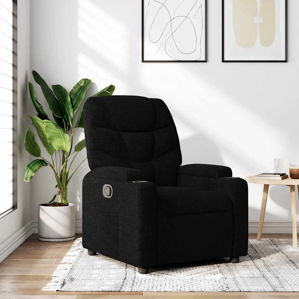 Relaxsessel Elektrisch Dunkelgrau Stoff