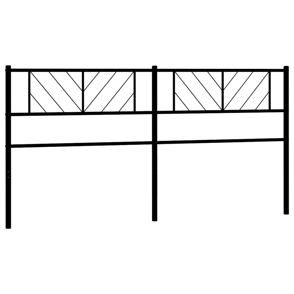 Ersatz-Kopfteil Metall Schwarz 100 cm