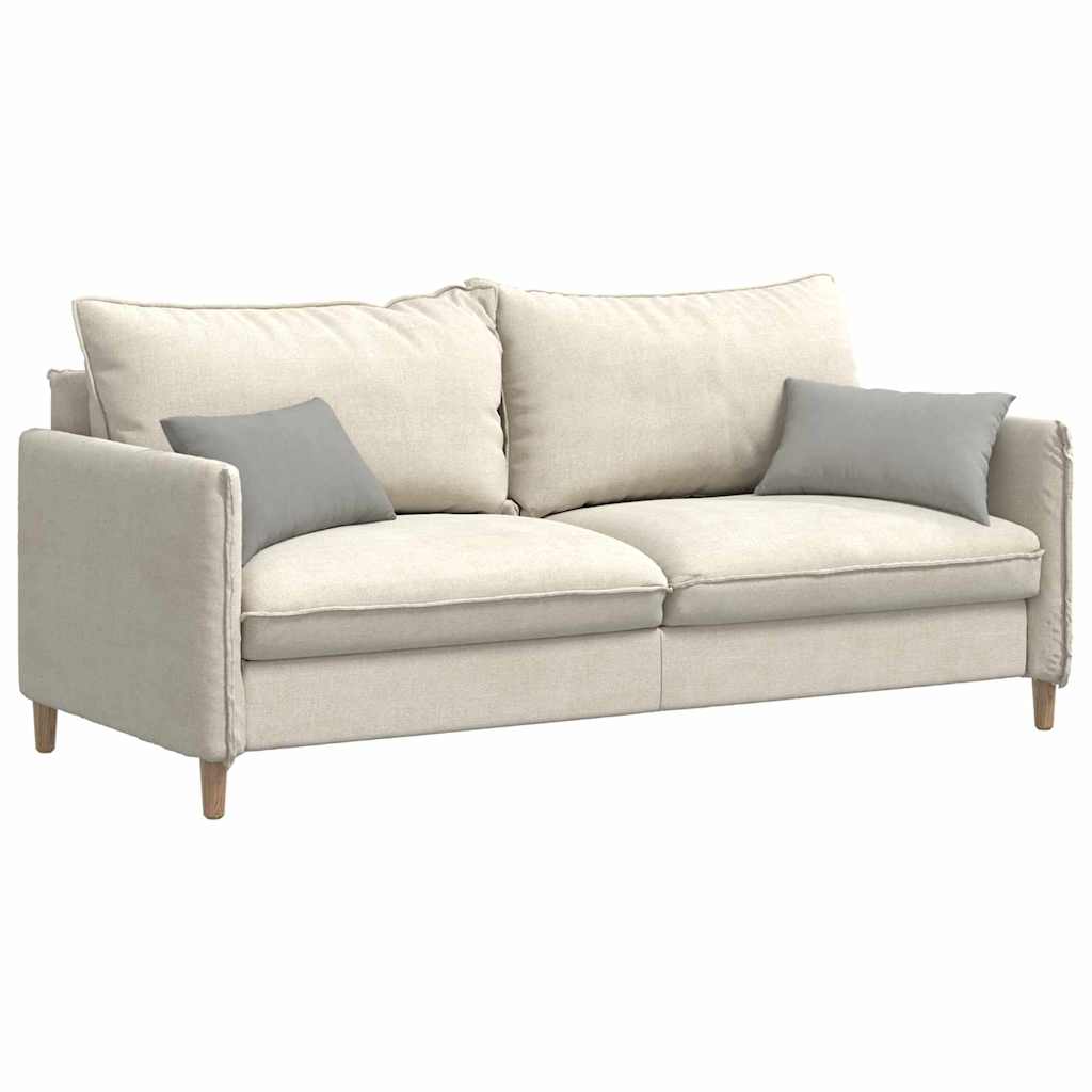 Sofakissen 2 Stück Taupe 50 x 30 cm Stoff