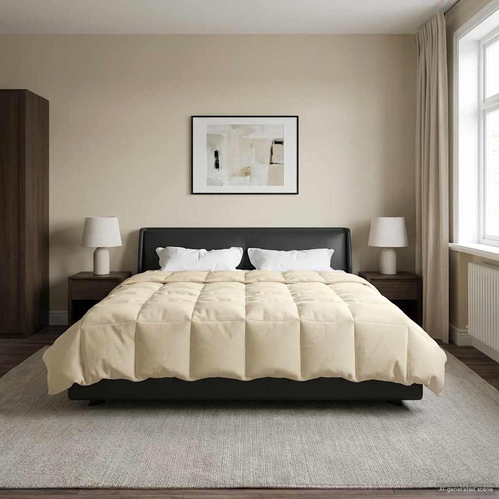 Winterbettdecke Gepolstert Anthrazit 240 x 260 cm Mikrofaser