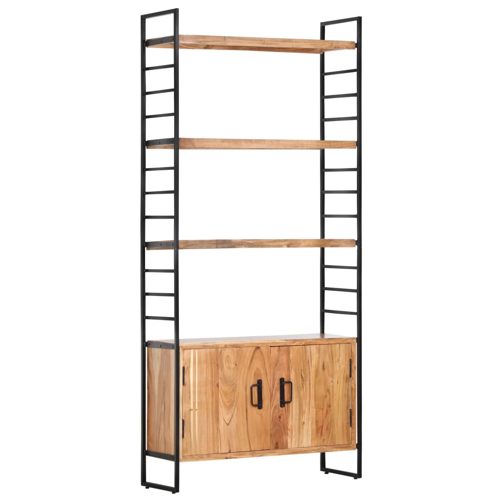 Bücherregal 4 Ebenen 80x30x180 cm Altholz Massiv
