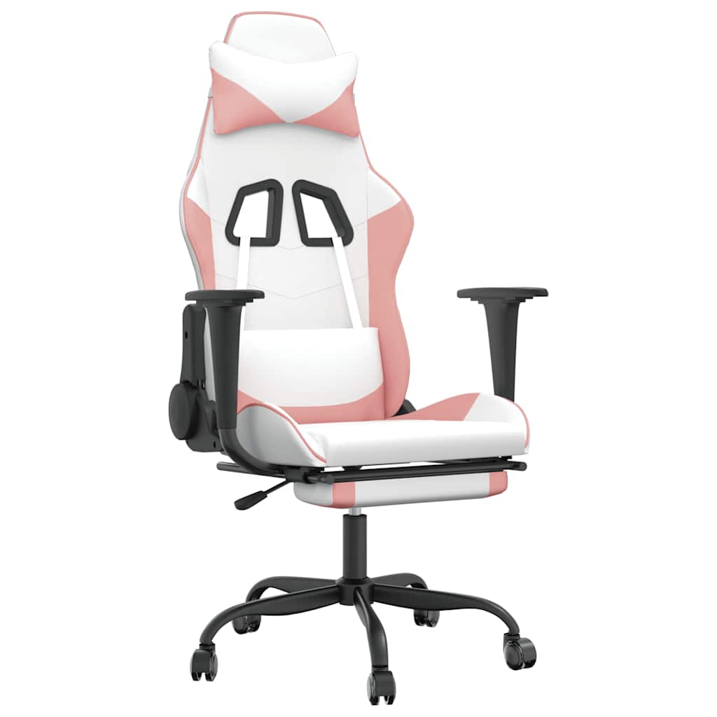 Gaming-Stuhl mit Massagefunktion Schwarz und Rot Kunstleder
