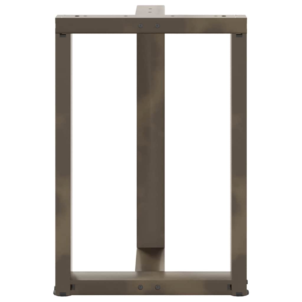 Couchtischbeine T-Form 2 Stk. Schwarz 30x25x(30-31) cm Stahl