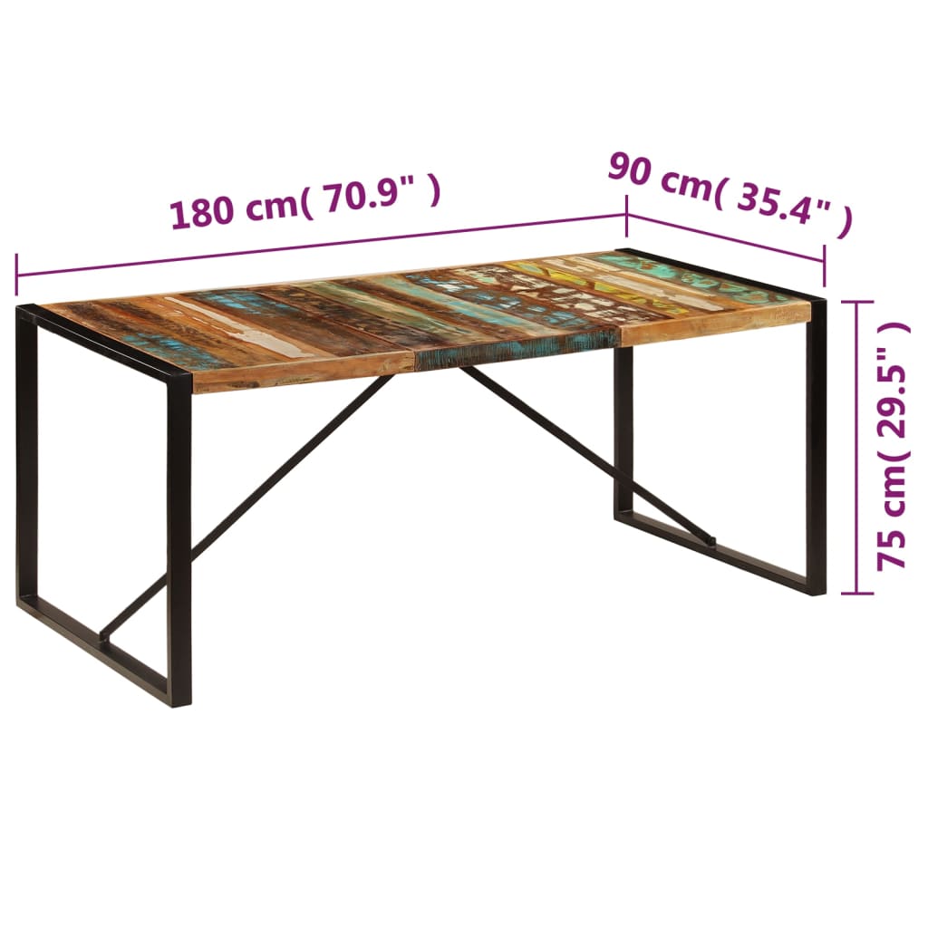 Esstisch 220x100x75 cm Massivholz Akazie
