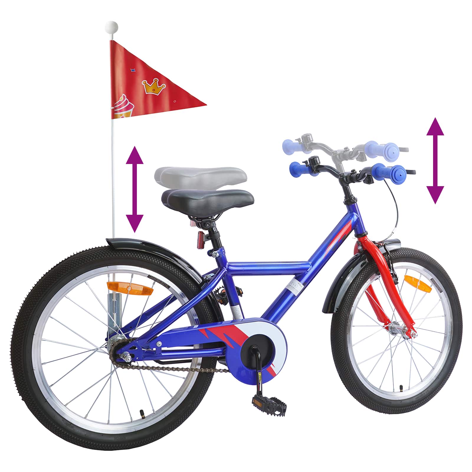 Kinderfahrrad 12 Zoll für 2-4 Jahre alt Schwarz