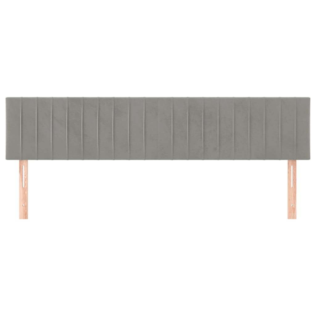 Kopfteil Hellgrau 80x5x118/128 cm Samt