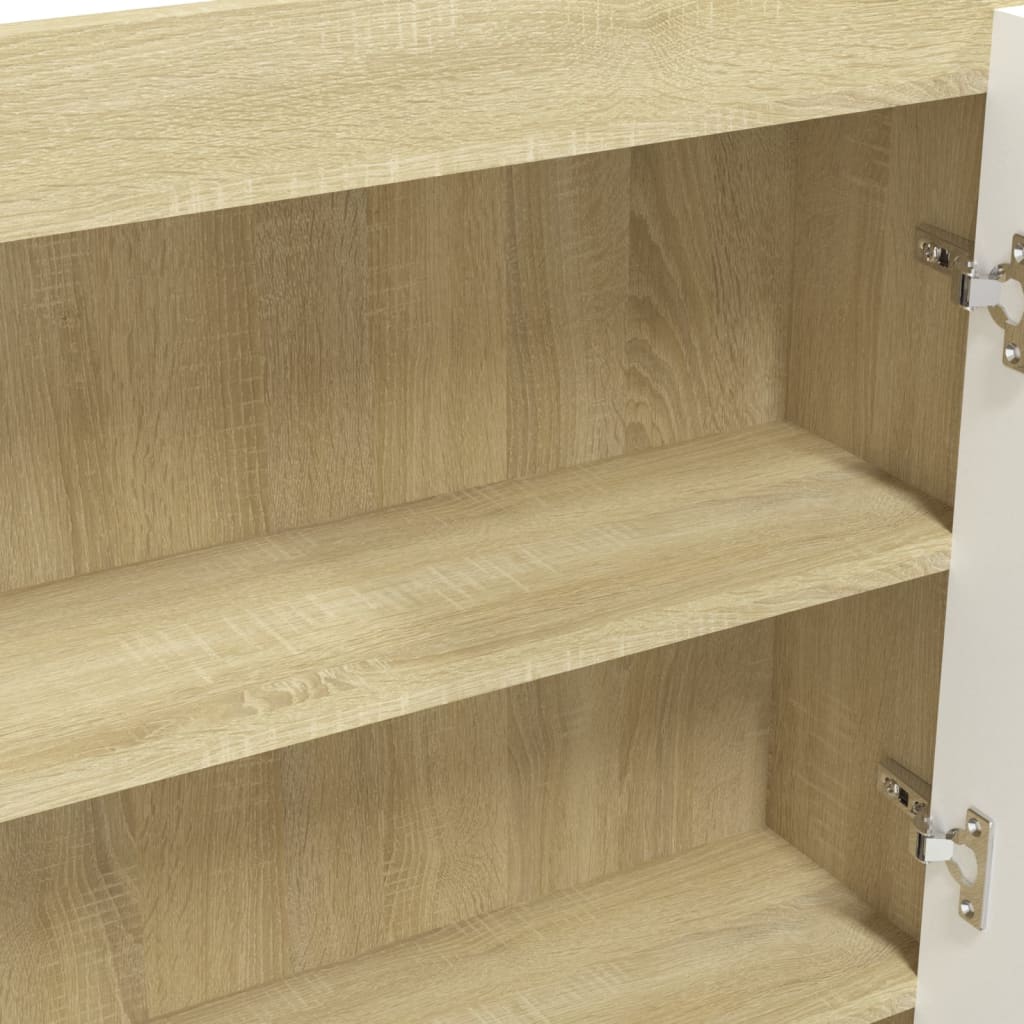 Spiegelschrank fürs Bad 80x15x60 cm Glänzend Schwarz