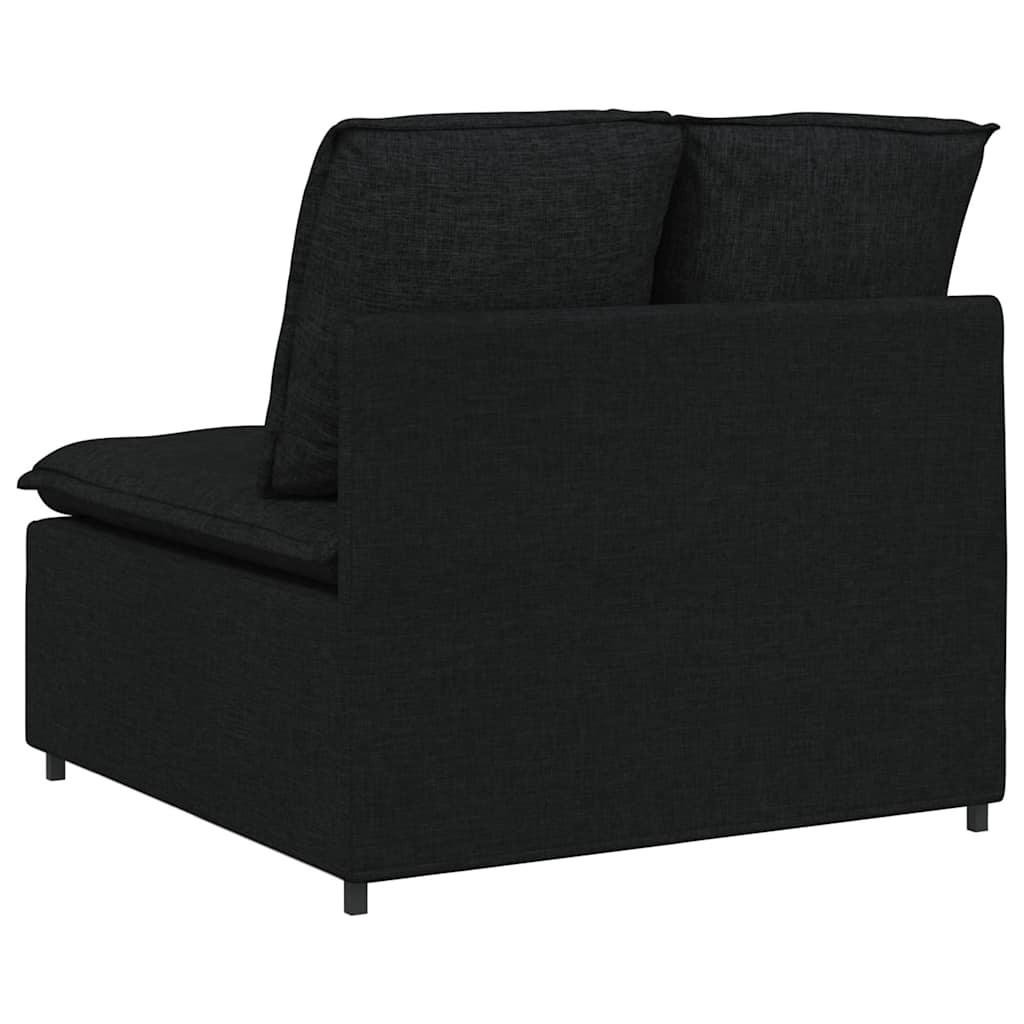 Modulares Sofa Endmodul mit Armlehne Kissen Hellgrau 100 cm