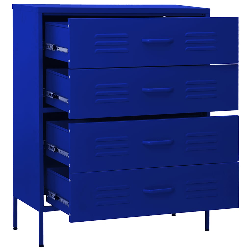 Kommode Olivgrün 80x35x101,5 cm Stahl