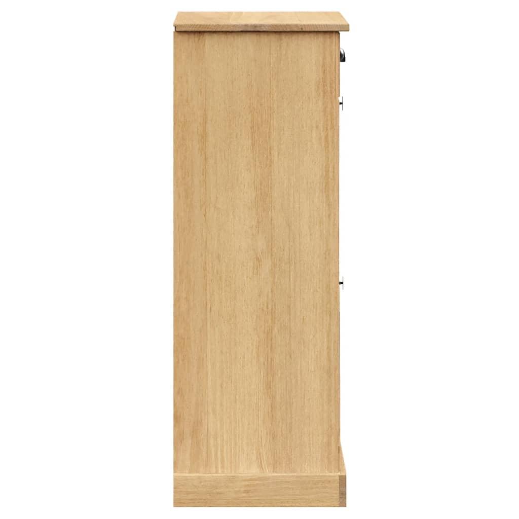 Schuhschrank VIGO 60x35x96 cm Weiß Massivholz Kiefer