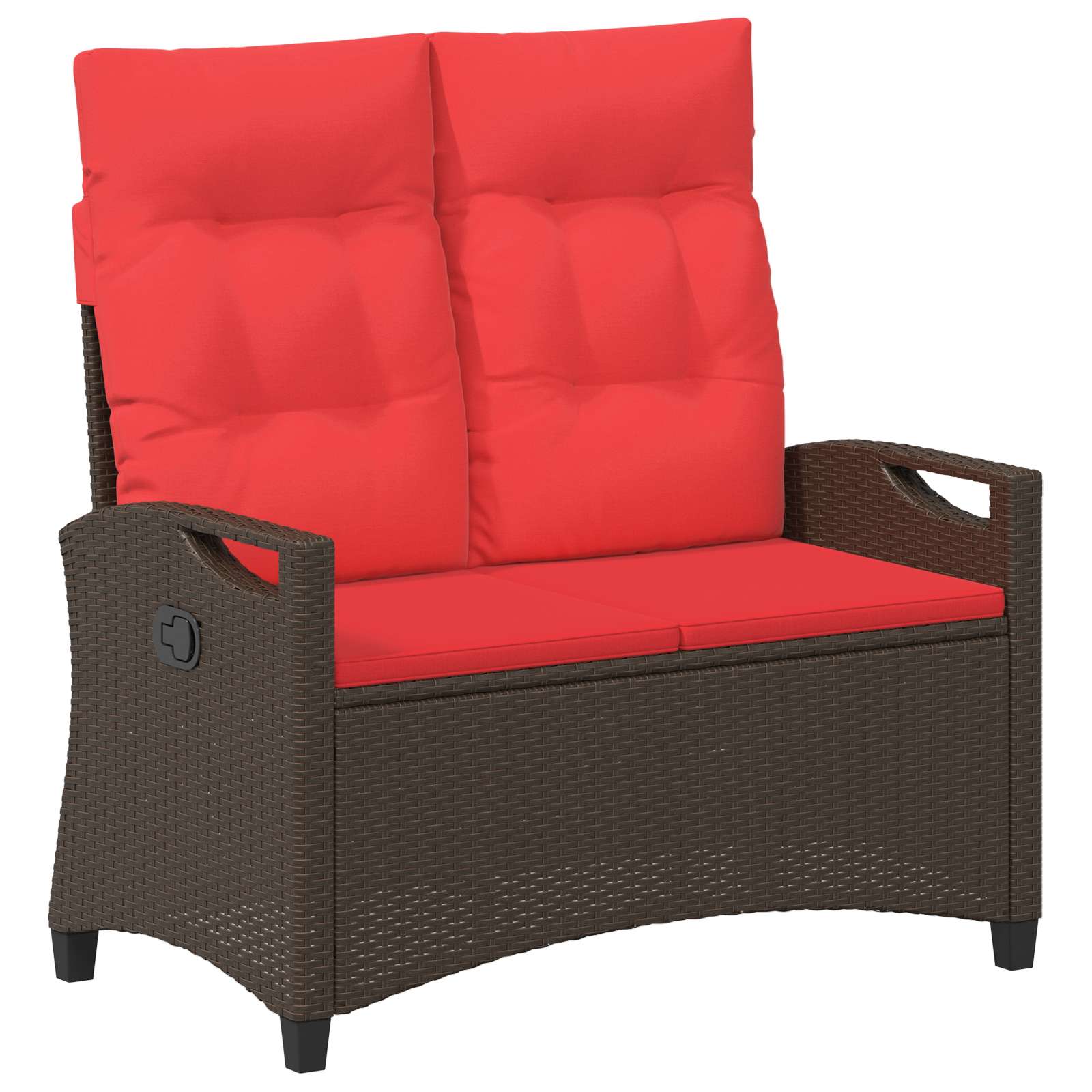 Gartenbank Schwarz 105 x 60 x 112 cm Stahl und Polyester