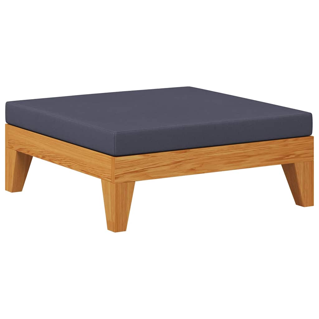 2-tlg. Garten-Lounge-Set mit Auflagen Massivholz Akazie