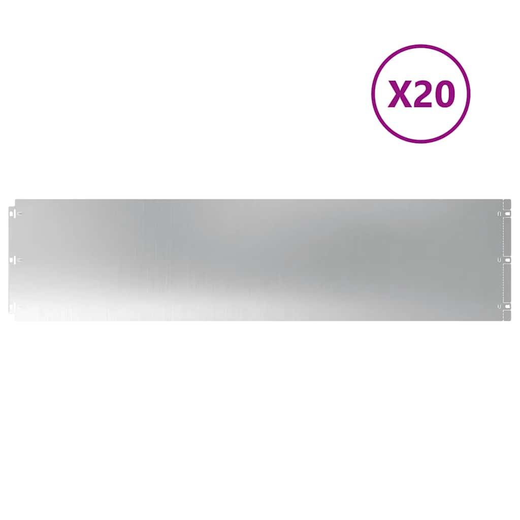 Raseneinfassung 10 pcs 10 x 103 cm Wetterfeststahl Rostig