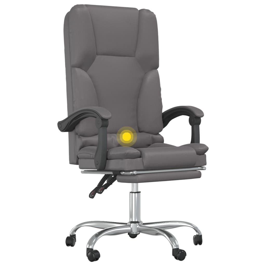 Bürostuhl mit Massagefunktion Schwarz Kunstleder