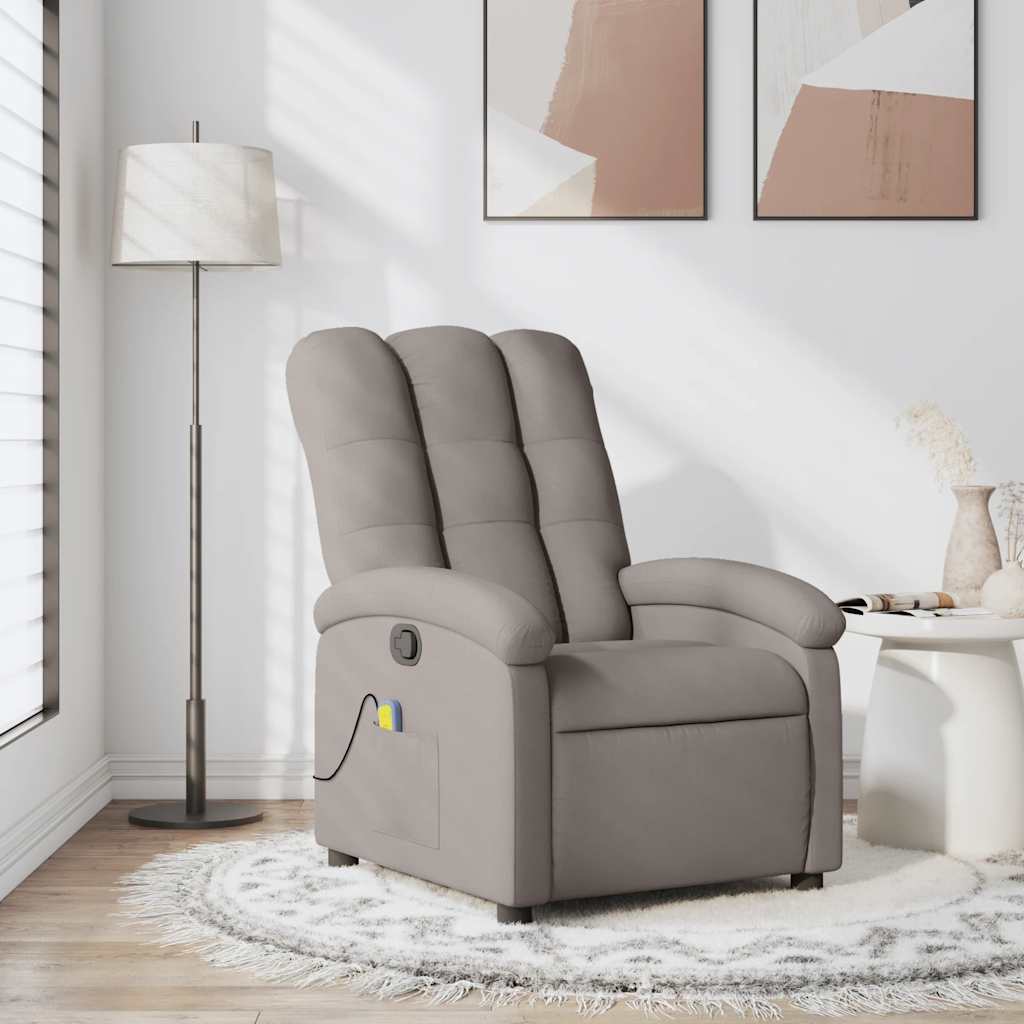 Relaxsessel Elektrisch Hellgrau Stoff