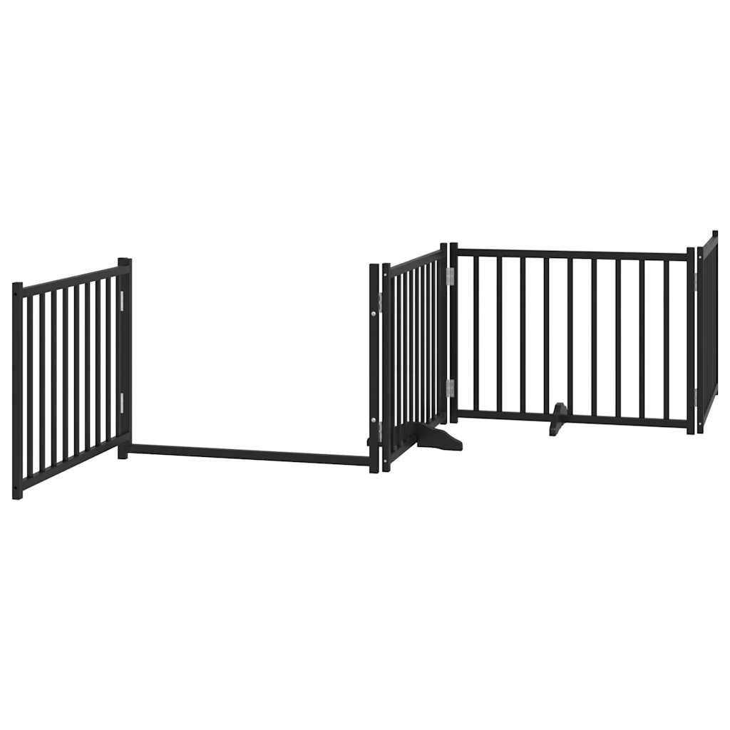 3-tlg. Hundetor Faltbar 150 cm Massivholz Tanne
