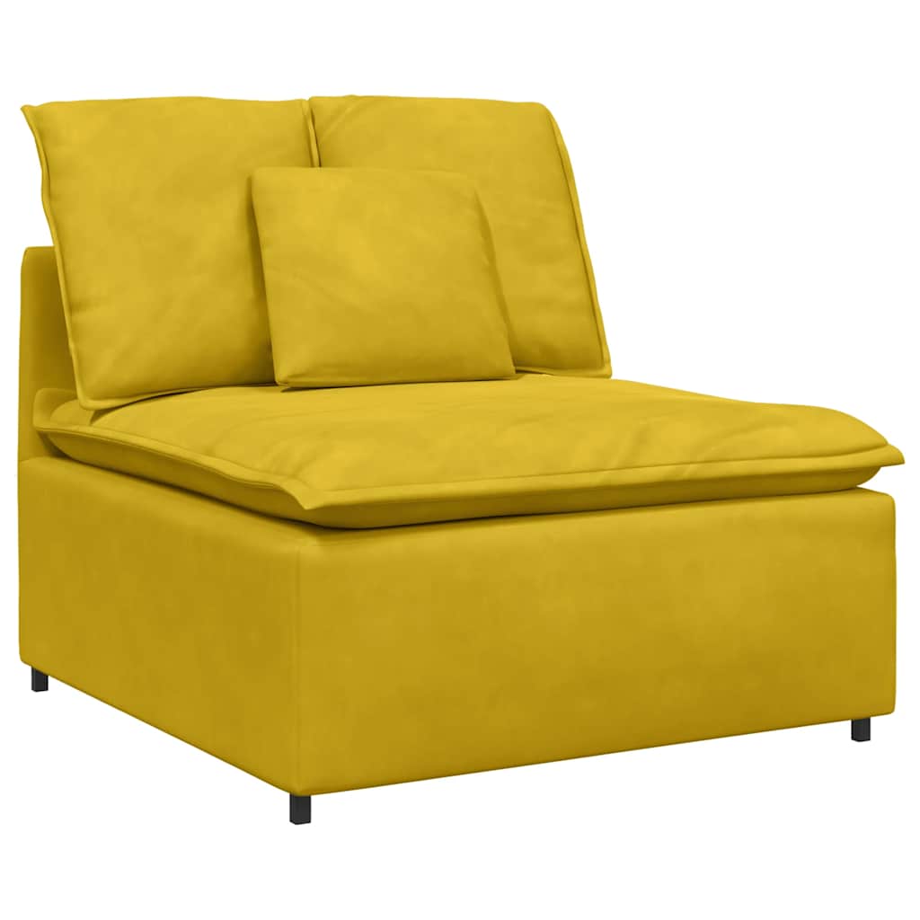 Modulares Sofa mit Kissen Blau