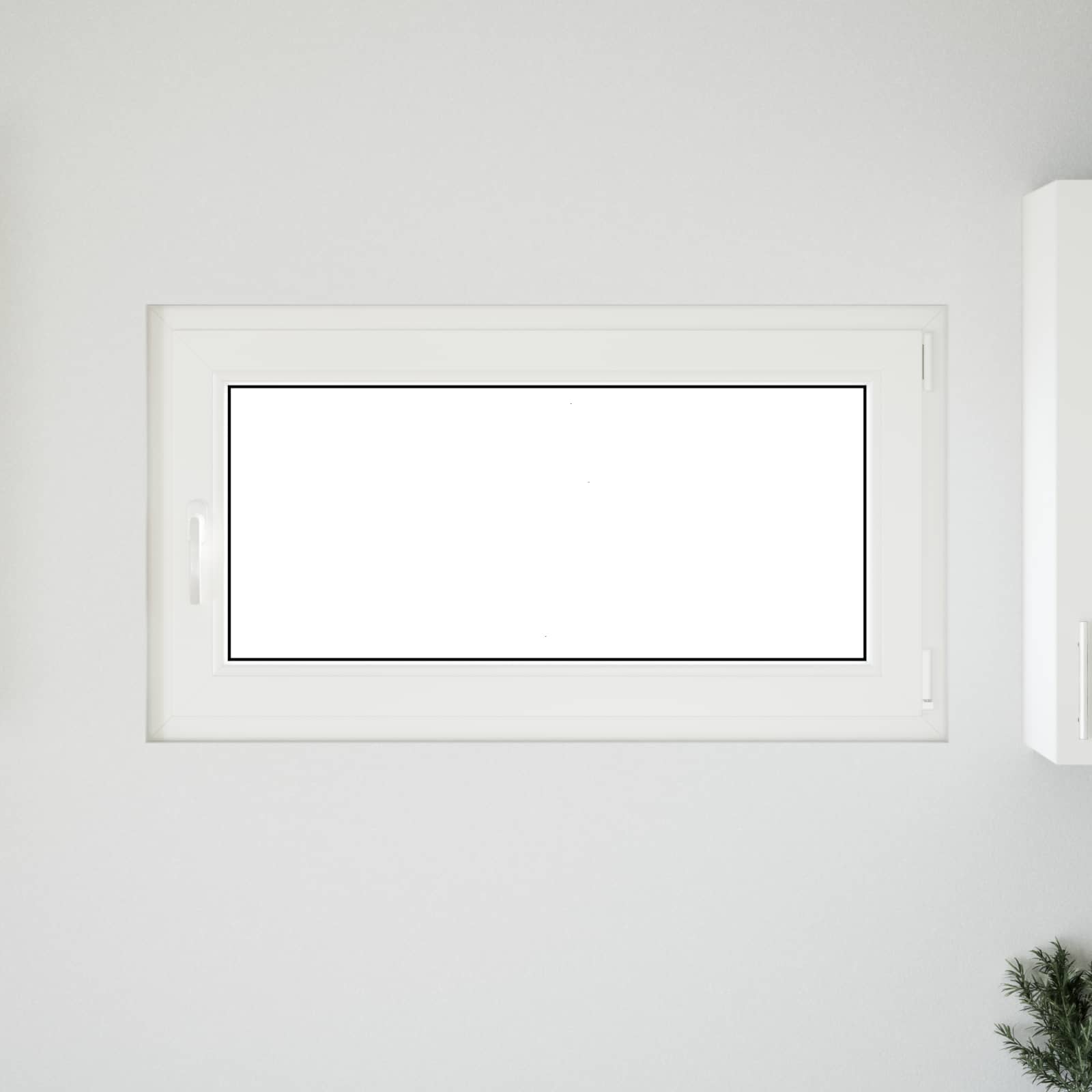Kellerfenster RISOR 50 x 50 cm PVC und Glas Weiß