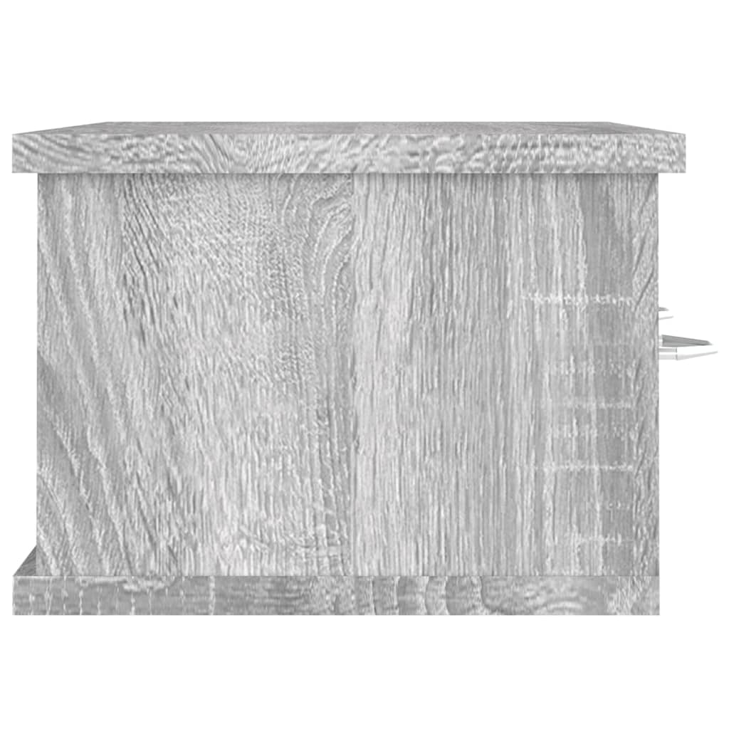 Wand-Schubladenregal Weiß 60x26x18,5 cm Holzwerkstoff