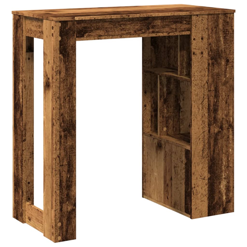 Bartisch Schwarz Eichen-Optik 102 x 50 x 103,5 cm Holzwerkstoff