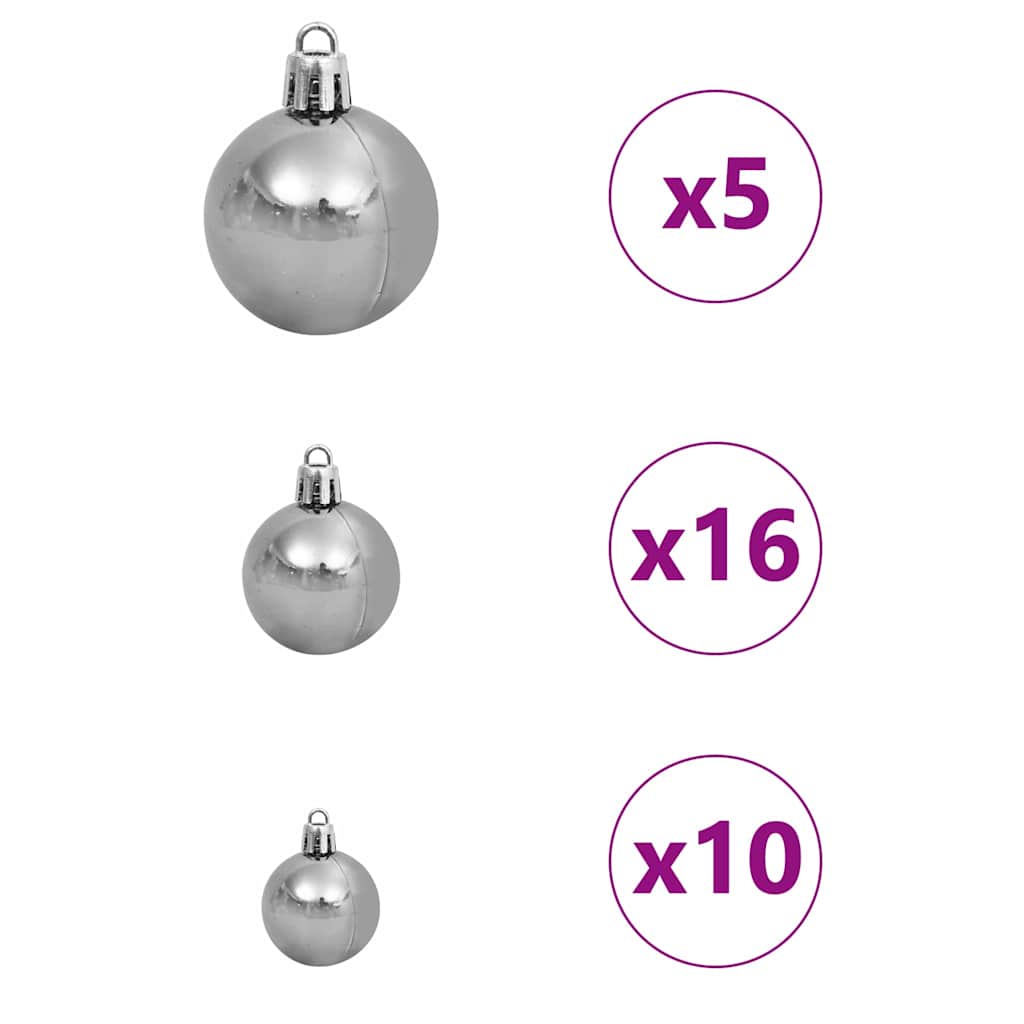 Künstlicher Weihnachtsbaum mit 150 LEDs mit Ständer Weiß 120 cm