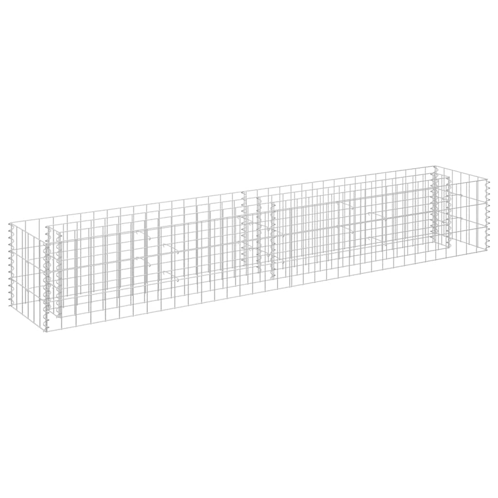 Gabionen-Hochbeet Verzinkter Stahl 90x30x10 cm