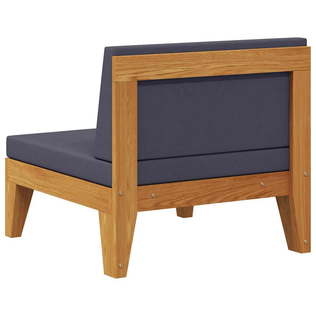 2-tlg. Garten-Lounge-Set mit Auflagen Massivholz Akazie