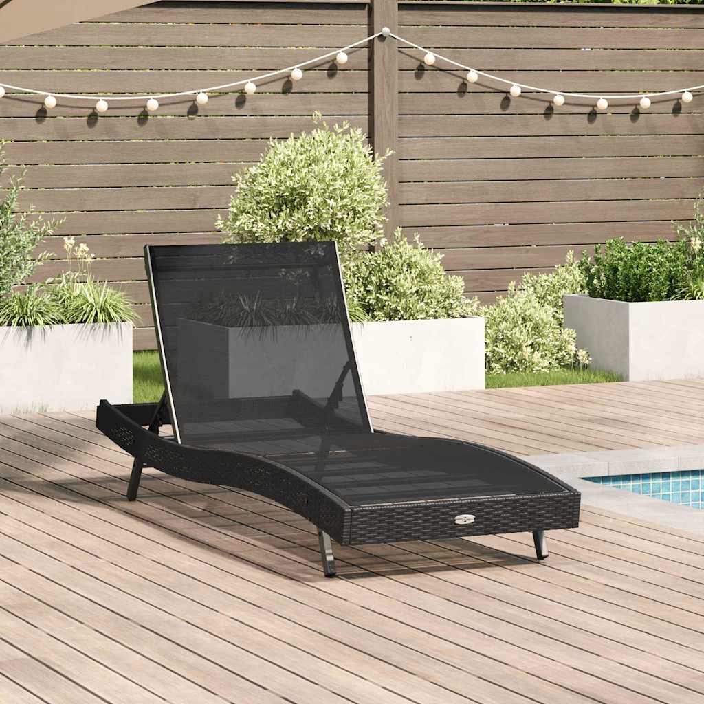 Sonnenliege 197 x 70 x 82 cm Poly-Rattan
