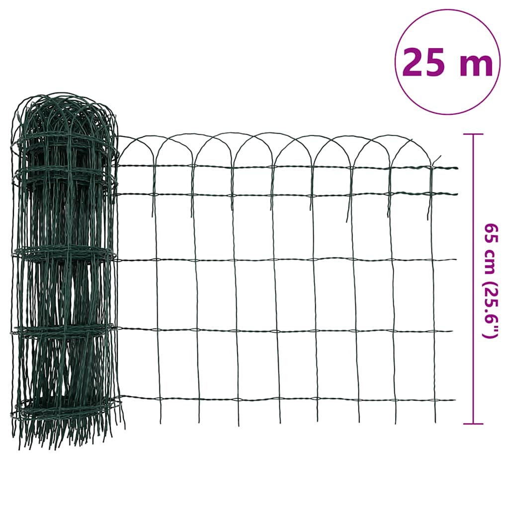 Beetzaun Pulverbeschichtetes Eisen 10x0,4 m