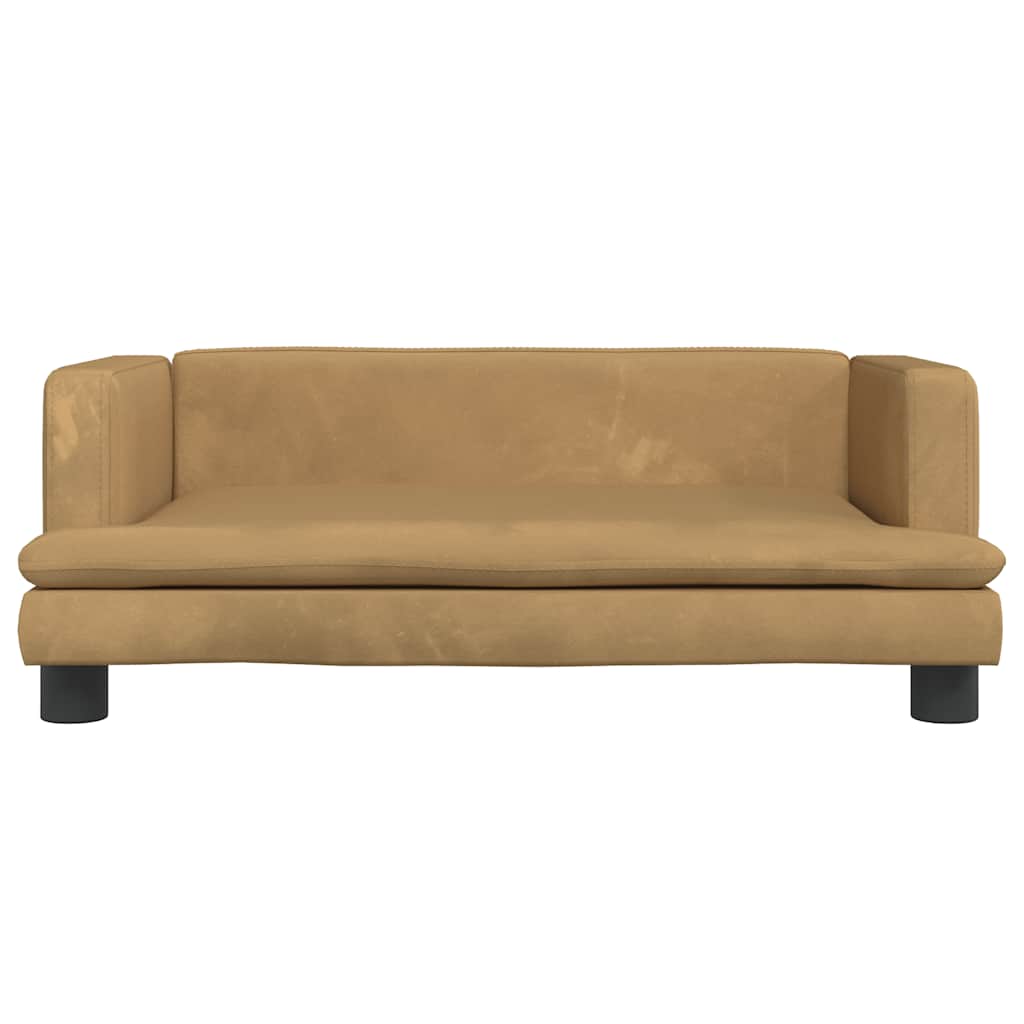 Kindersofa Blau 80x45x30 cm Samt
