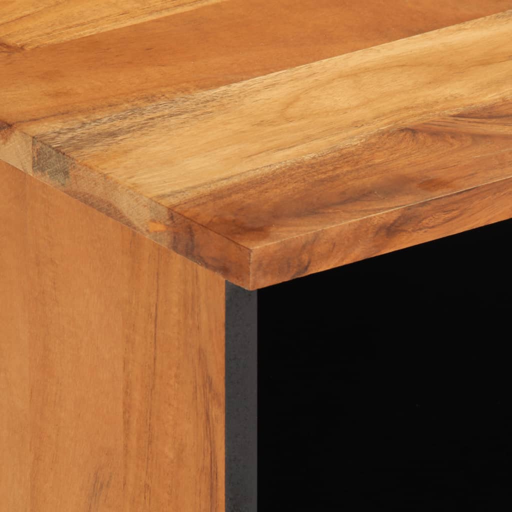 TV-Schrank 100x34x46 cm Raues Massives Mangoholz
