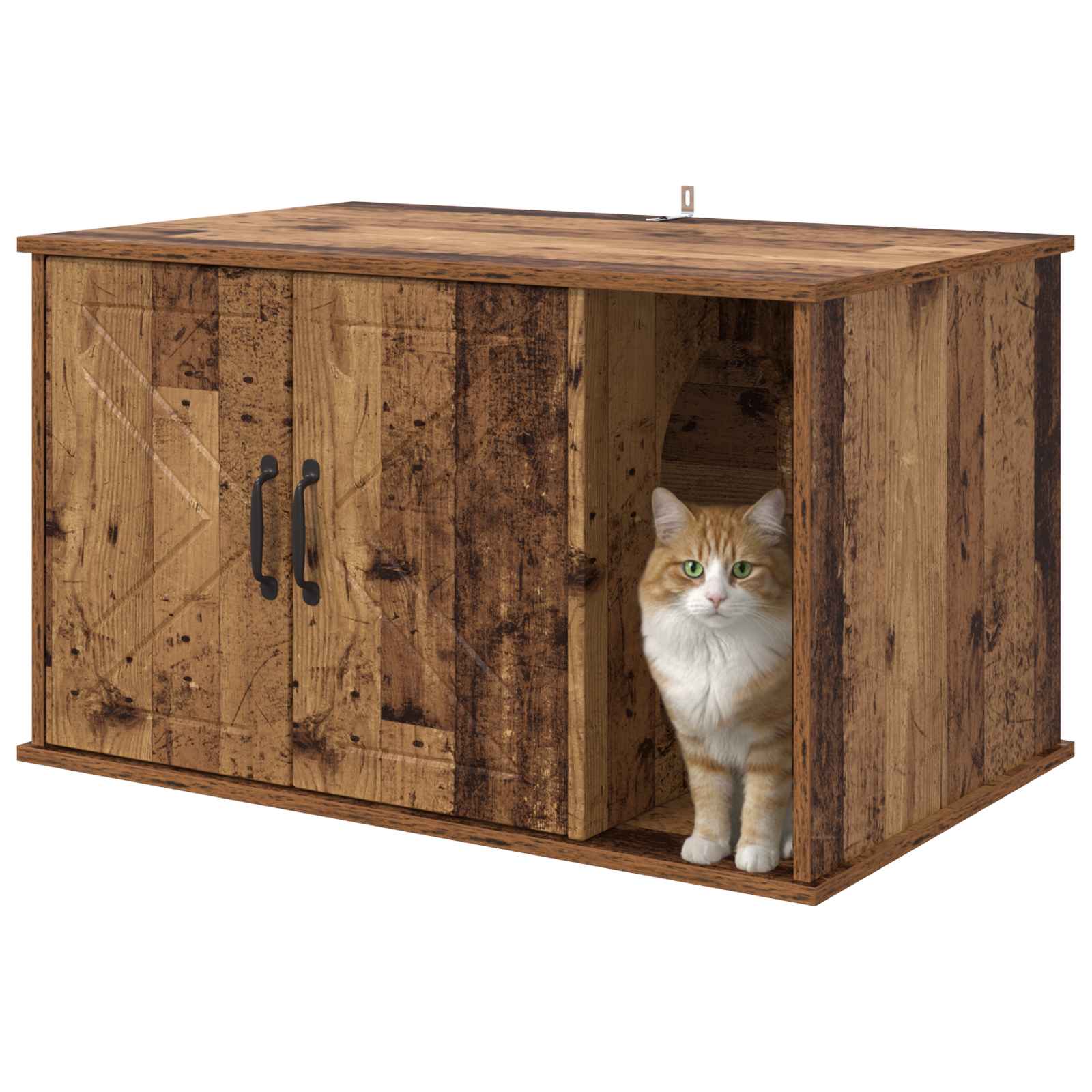 Katzenhaus Weiß 85 x 55 x 50 cm Holzwerkstoff