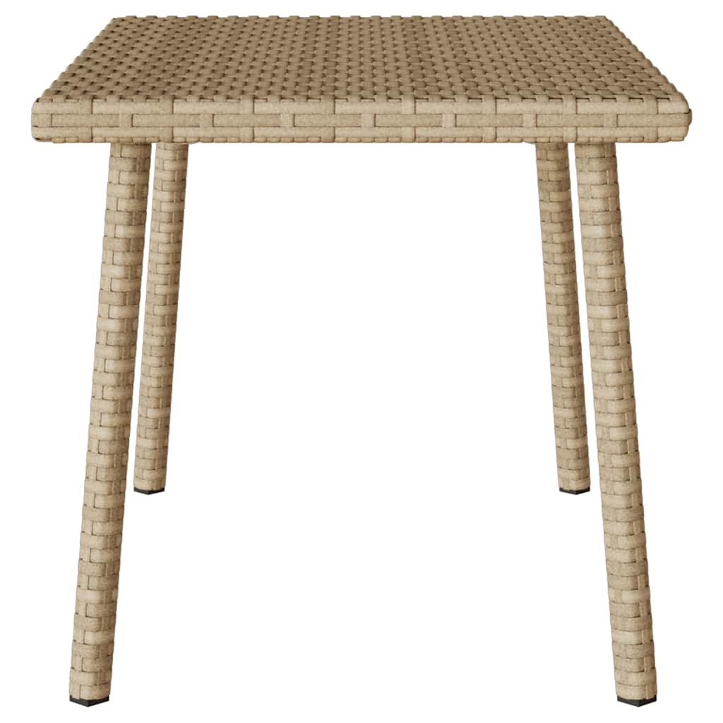 Garten-Couchtisch Rechteckig Schwarz 40x40x37 cm Poly Rattan