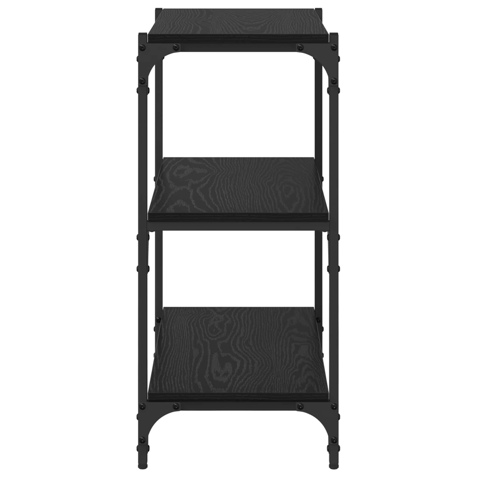 Bücherregal Schwarz 40x33x70,5 cm Holzwerkstoff und Stahl