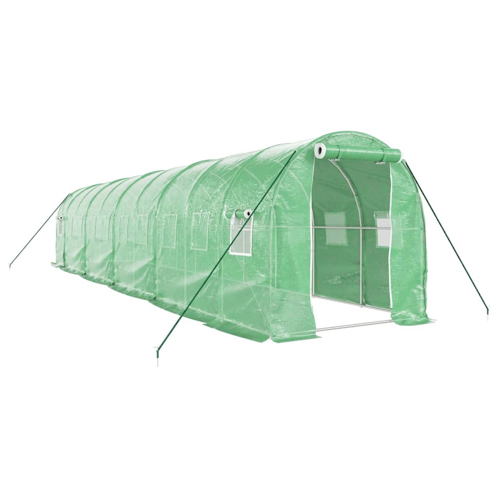 Gewächshaus mit Stahlrahmen Weiß 8 m² 4x2x2 m