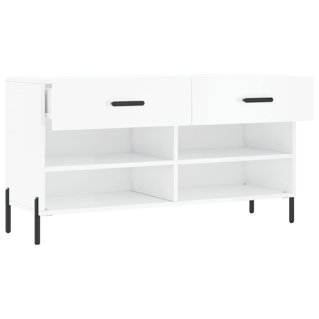 Schuhbank Weiß 102x35x55 cm Holzwerkstoff
