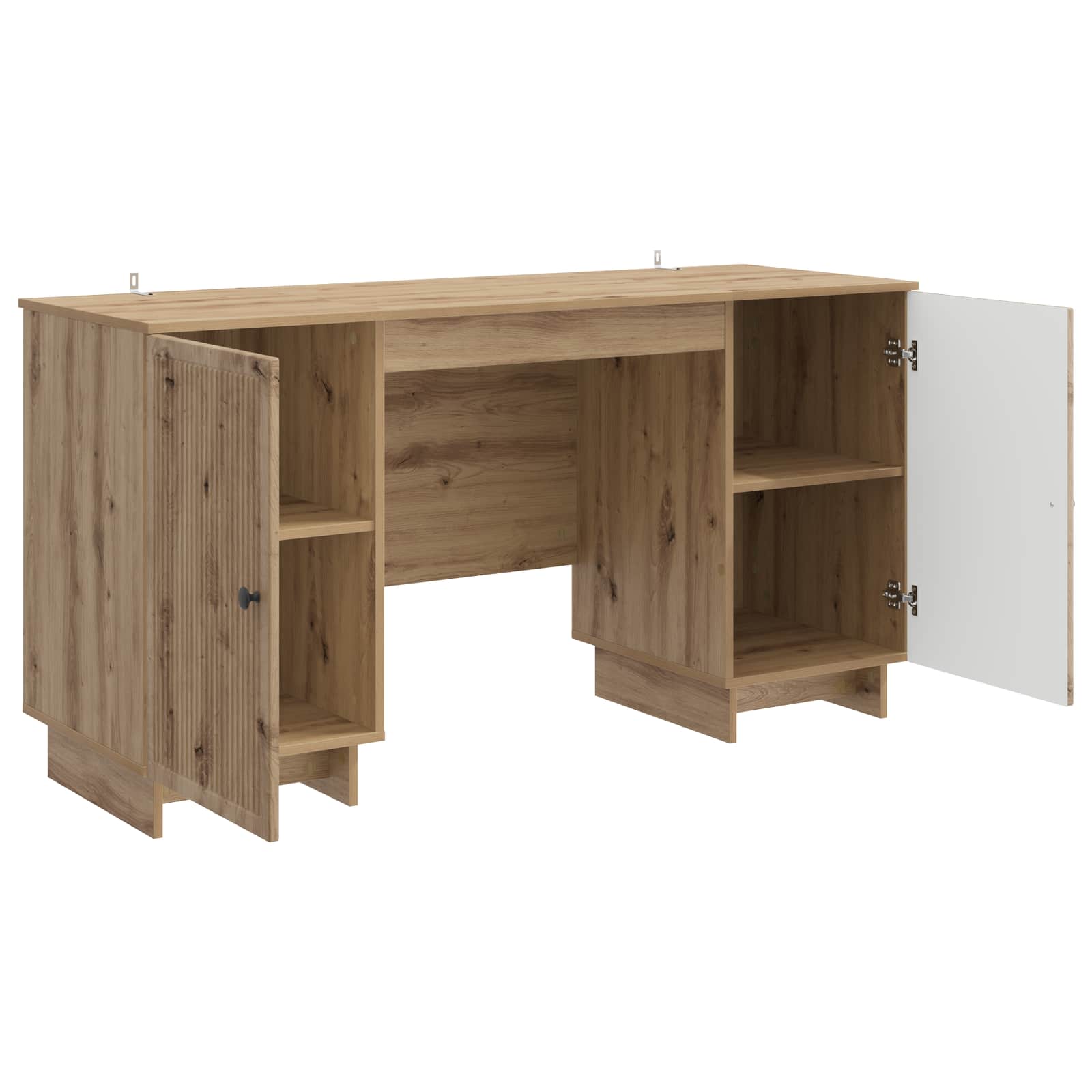 Schreibtisch Schwarz Holzwerkstoff 142,5 x 50 x 75 cm