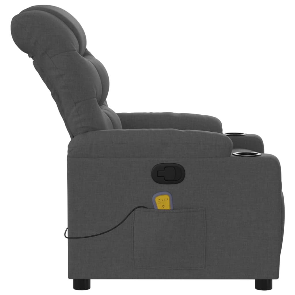 Massage-Relaxsessel, hellgrauer Stoff
