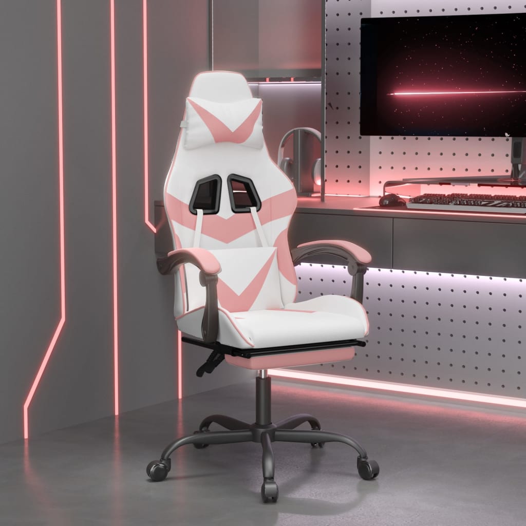 Gaming-Stuhl Drehbar Schwarz und Rot Kunstleder