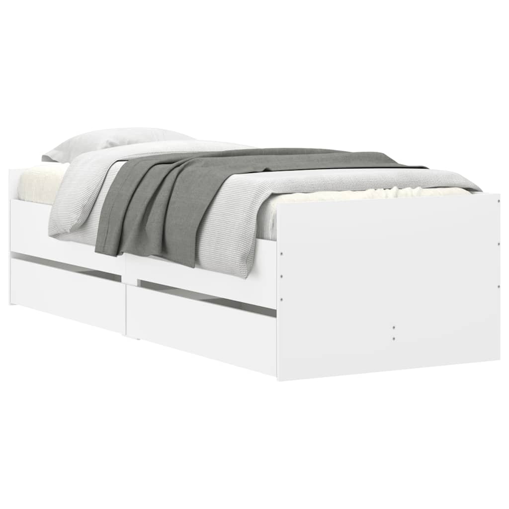 Bett mit Schubladen Braun Eiche-Optik 75x190 cm