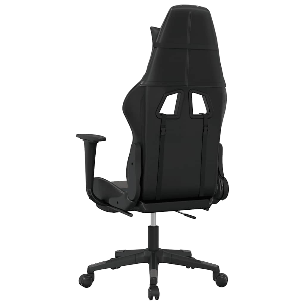 Gaming-Stuhl mit Massagefunktion Schwarz und Blau Kunstleder