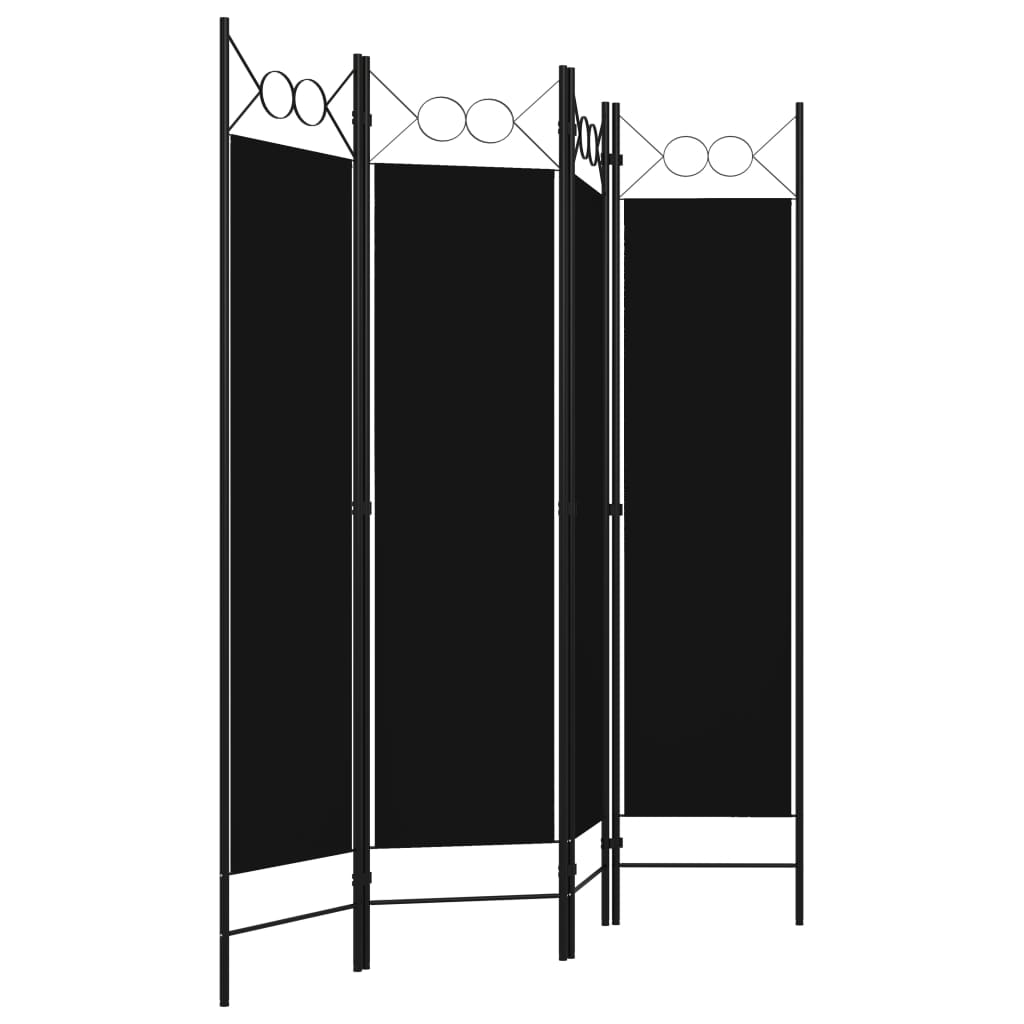 5-tlg. Raumteiler Anthrazit 200 x 180 cm