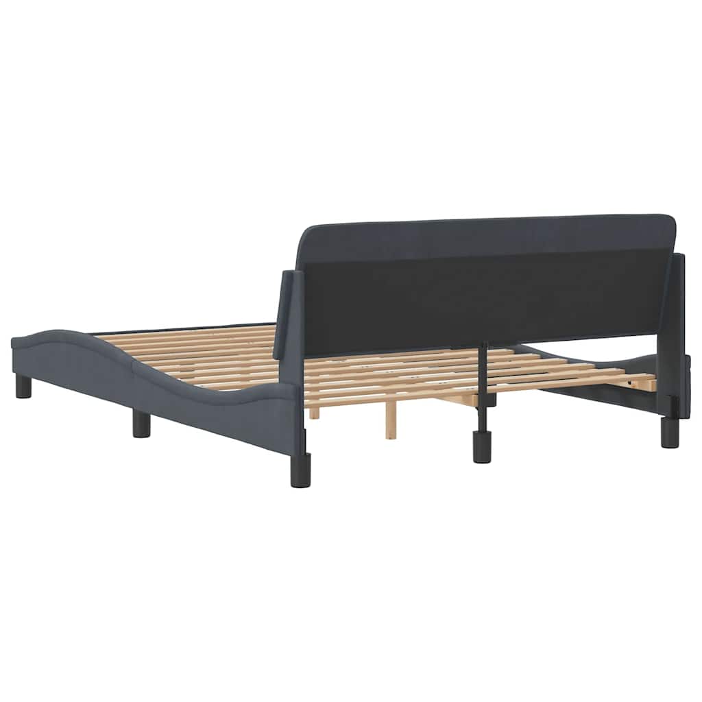 Bettgestell "Dover" Hellgrau 80x200 cm Samt