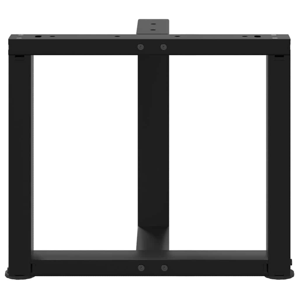 Couchtischbeine T-Form 2 Stk. Schwarz 30x25x(30-31) cm Stahl